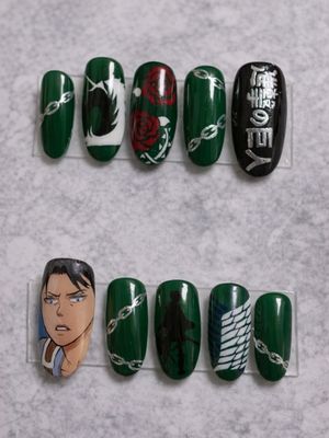 Attack Of Titan Levi Ackerman Press On Nails (Ver 2)