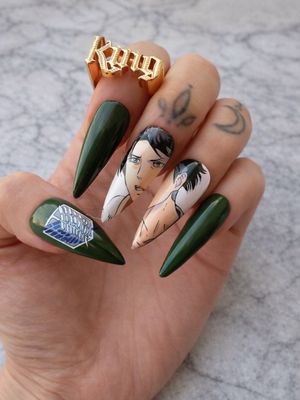Attack Of Titan Levi Ackerman Press On Nails (Ver 3)