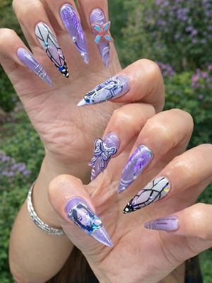 Demon Slayer Shinobu Kochou Press On Nails (Ver 2)