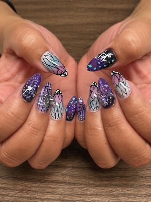 Demon Slayer Shinobu Kochou Press On Nails (Ver 3)