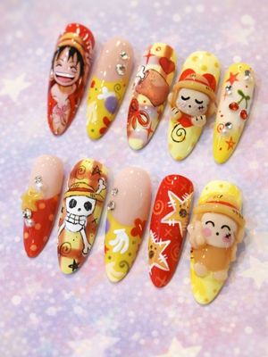 One Piece Monkey D. Luffy Press On Nails (Ver 5)