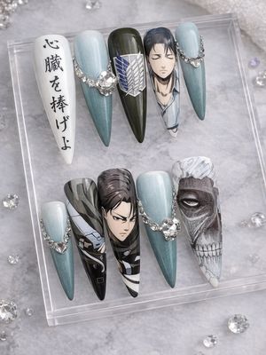 Attack Of Titan Levi Ackerman Press On Nails