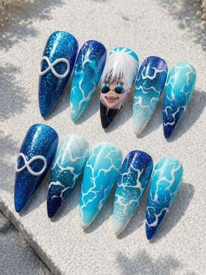 Jujutsu Kaisen Gojo Satoru Press On Nails (Ver 3)