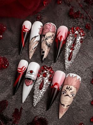 Jujutsu Kaisen Sukuna Ryomen Press On Nails