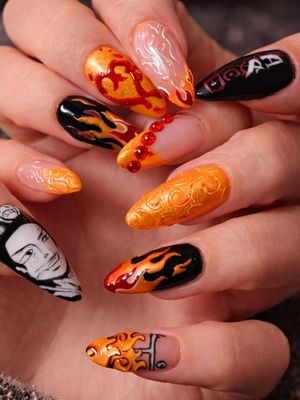 One Piece Portgas D. Ace Press On Nails (Ver 2)