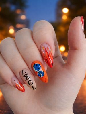 One Piece Portgas D. Ace Press On Nails (Ver 3) One Piece Portgas D. Ace Press On Nails (Ver 3)